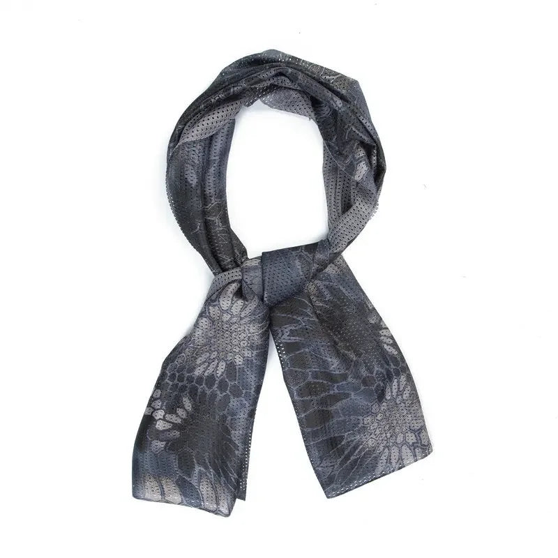 Tactical Scarf Camouflage Mesh Neck Scarf Face Mask Head Wrap Breathable Outdoor Camping Hunting Hiking Scarves Clothes