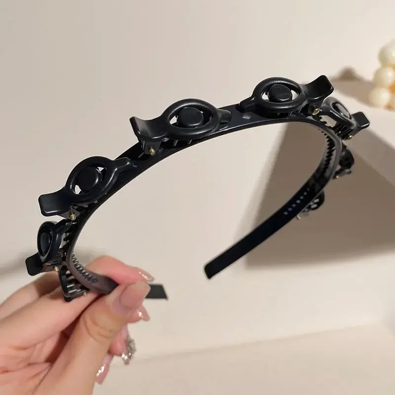 Double Bangs Hairstyle Hair Clips Hairpin Head Hoop Twist Plait Clip Front Hairclips Hair Hoop Women Headband Beauty Tool