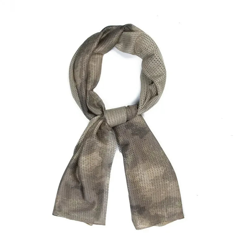 Tactical Scarf Camouflage Mesh Neck Scarf Face Mask Head Wrap Breathable Outdoor Camping Hunting Hiking Scarves Clothes
