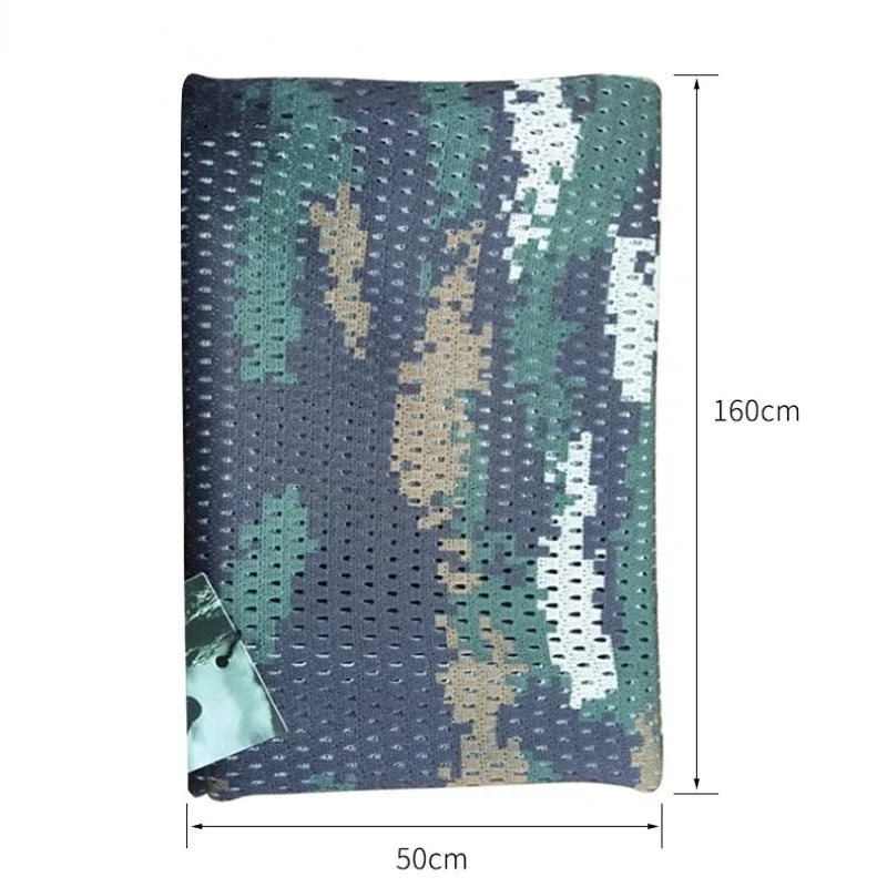 Tactical Scarf Camouflage Mesh Neck Scarf Face Mask Head Wrap Breathable Outdoor Camping Hunting Hiking Scarves Clothes