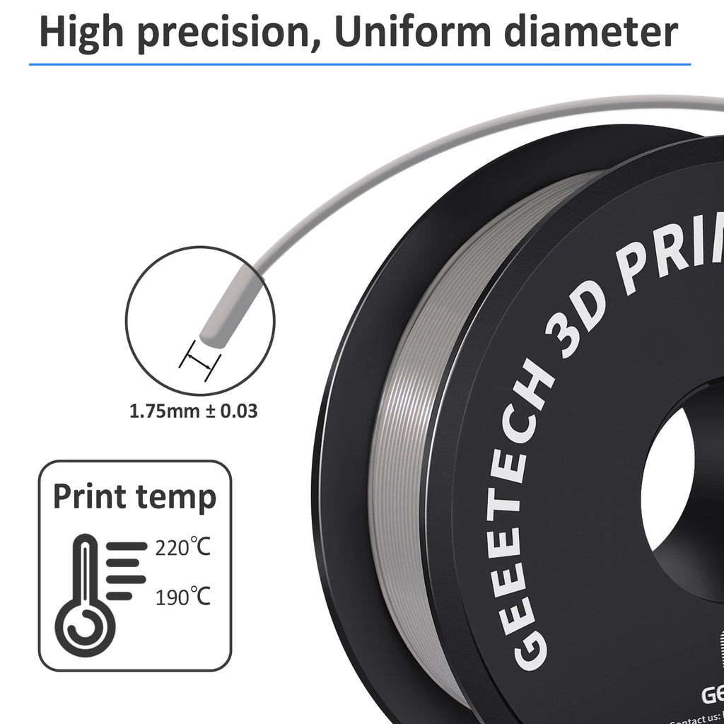 GEEETECH 10Kg In One Box Matte/PETG/Silk PLA/TPU/ABS 3D PLA Filament 1.75mm Spool Wire For 3D Printer Material,Safety