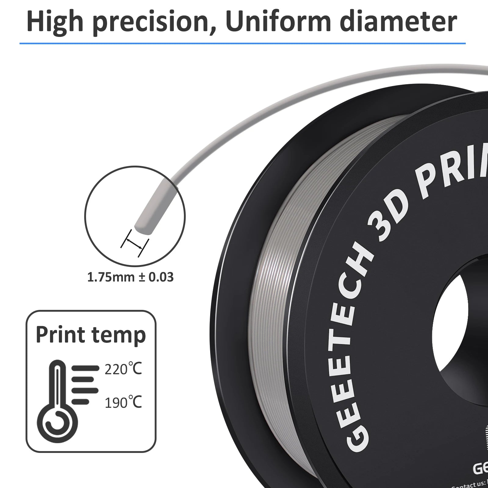 GEEETECH 10Kg In One Box Matte/PETG/Silk PLA/TPU/ABS 3D PLA Filament 1.75mm Spool Wire For 3D Printer Material,Safety