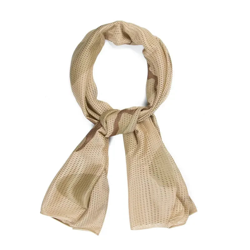 Tactical Scarf Camouflage Mesh Neck Scarf Face Mask Head Wrap Breathable Outdoor Camping Hunting Hiking Scarves Clothes