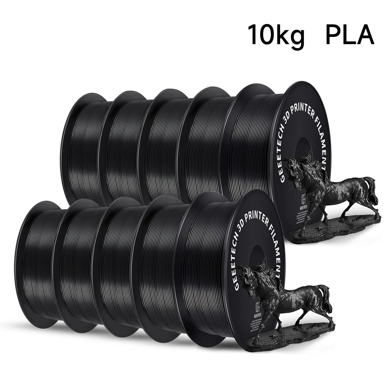 GEEETECH 10Kg In One Box Matte/PETG/Silk PLA/TPU/ABS 3D PLA Filament 1.75mm Spool Wire For 3D Printer Material,Safety