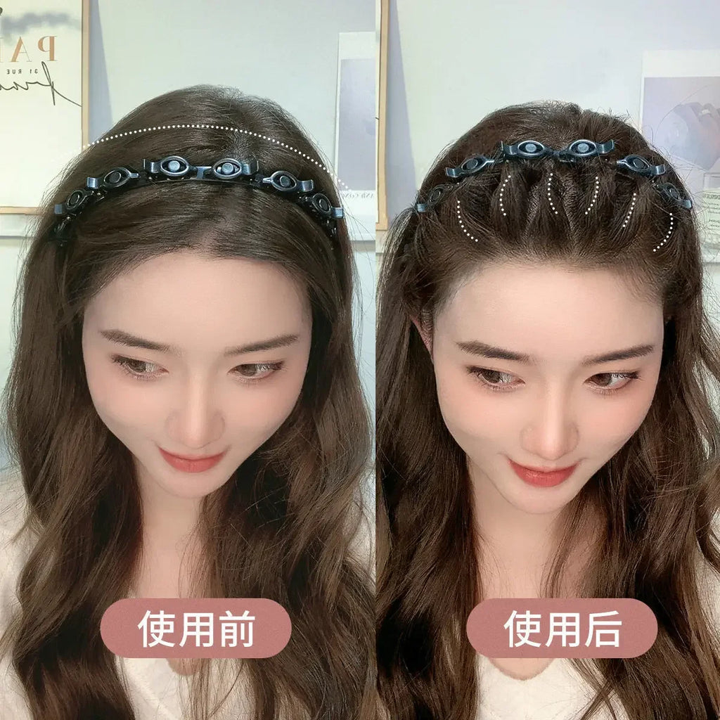 Double Bangs Hairstyle Hair Clips Hairpin Head Hoop Twist Plait Clip Front Hairclips Hair Hoop Women Headband Beauty Tool