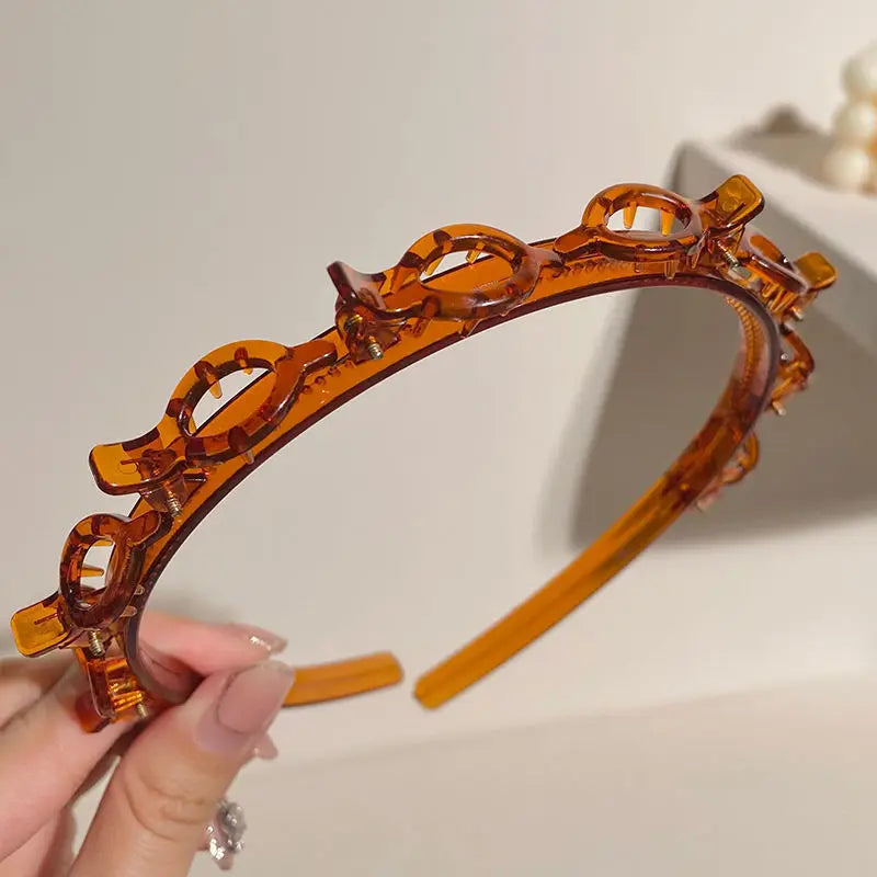 Double Bangs Hairstyle Hair Clips Hairpin Head Hoop Twist Plait Clip Front Hairclips Hair Hoop Women Headband Beauty Tool