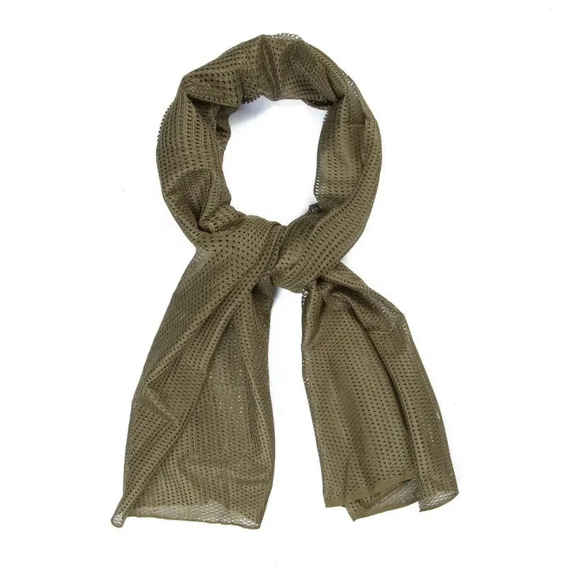 Tactical Scarf Camouflage Mesh Neck Scarf Face Mask Head Wrap Breathable Outdoor Camping Hunting Hiking Scarves Clothes