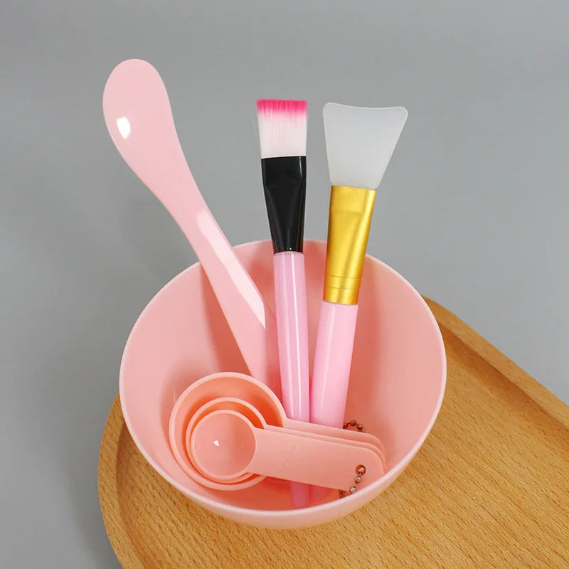 Face Mask Mixing Bowl Set, 7 In 1 DIY Facemask Mixing Tool Kit, Facial Mask Bowl Stick Spatula Silicone Soft Face Brushes Spoons