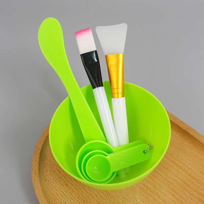 Face Mask Mixing Bowl Set, 7 In 1 DIY Facemask Mixing Tool Kit, Facial Mask Bowl Stick Spatula Silicone Soft Face Brushes Spoons