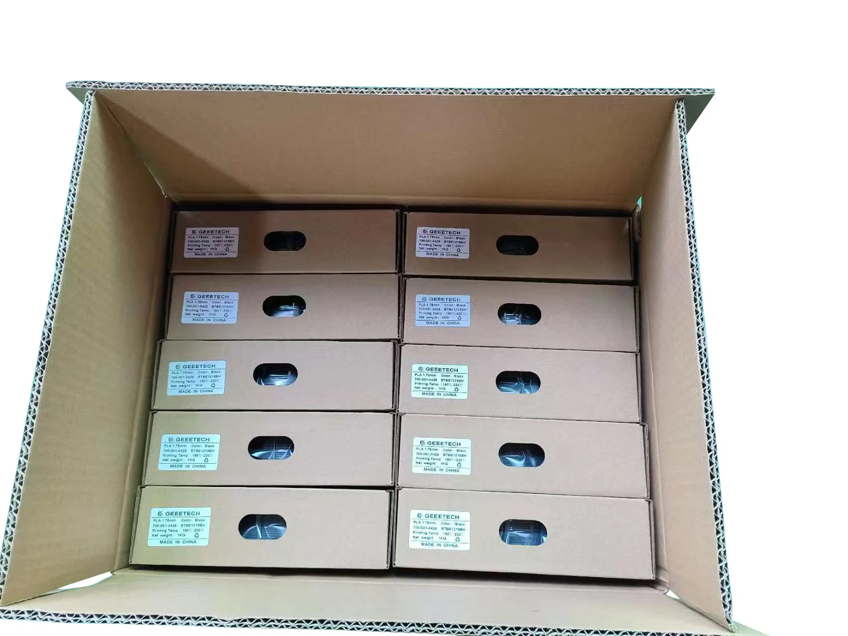 GEEETECH 10Kg In One Box Matte/PETG/Silk PLA/TPU/ABS 3D PLA Filament 1.75mm Spool Wire For 3D Printer Material,Safety