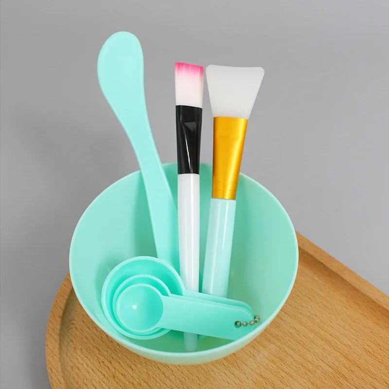 Face Mask Mixing Bowl Set, 7 In 1 DIY Facemask Mixing Tool Kit, Facial Mask Bowl Stick Spatula Silicone Soft Face Brushes Spoons